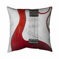 Fondo 20 x 20 in. Red Electric Guitar-Double Sided Print Indoor Pillow FO2773706